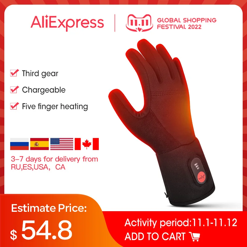 Daywolf Winter Heating Gloves Electric Heated Ski Gloves Women Warm Cycling Liner Heated Mitten For Sports Polyester Cotton - Electric Heated Skiing Gloves - AliExpress