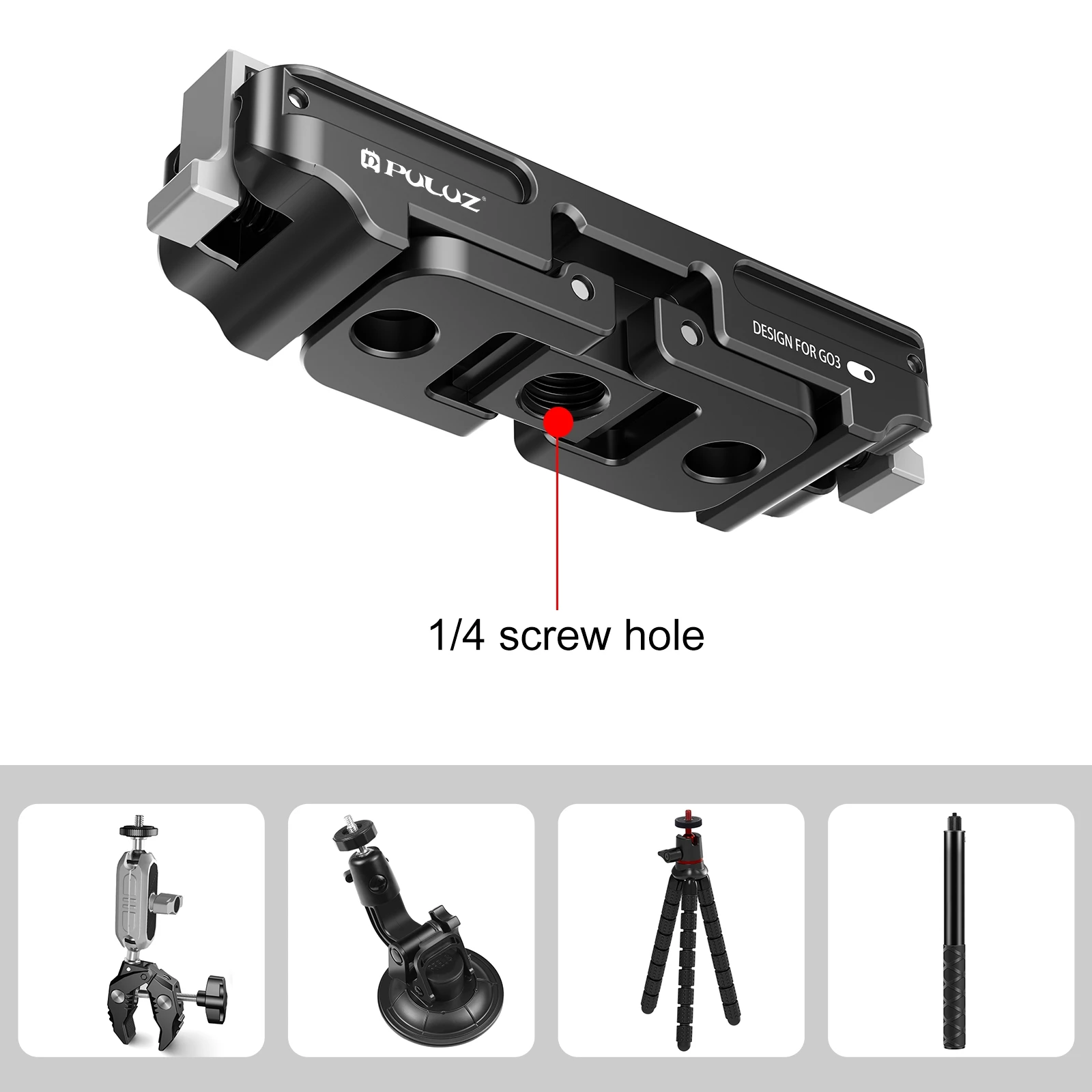 For Insta360 GO3 / GO 3S PULUZ Magnetic Aluminum Alloy Quick Release Base Mount