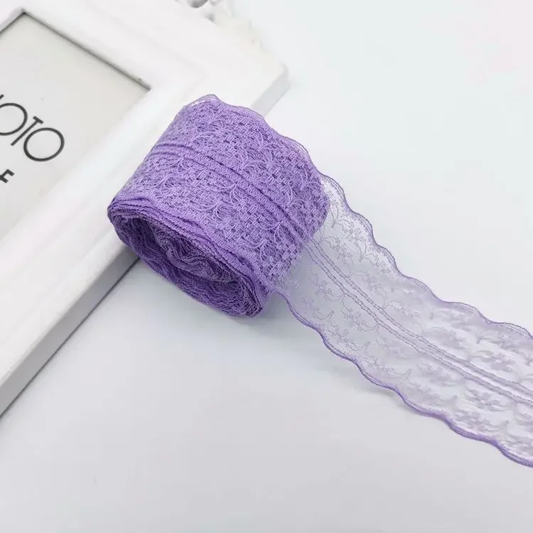 Elegant Metallic Lace Ribbon – 10m Embroidered Trim for Sewing, Crafting, & Decorative Projects