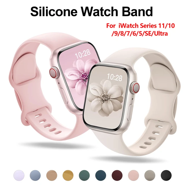 Bracelet en Silicone pour Apple Watch, 38mm 42mm, Ultra 2, Bracelet de sport, série iWatch, 38mm 42mm, de haute qualité 1