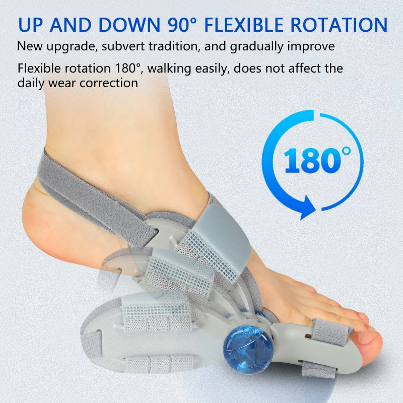 Unisex Bunion Corrector Foot Hallux Valgus Braces Rotatable Toe Separator Straightener Adjustable Pedicure Finger Toe Corrector