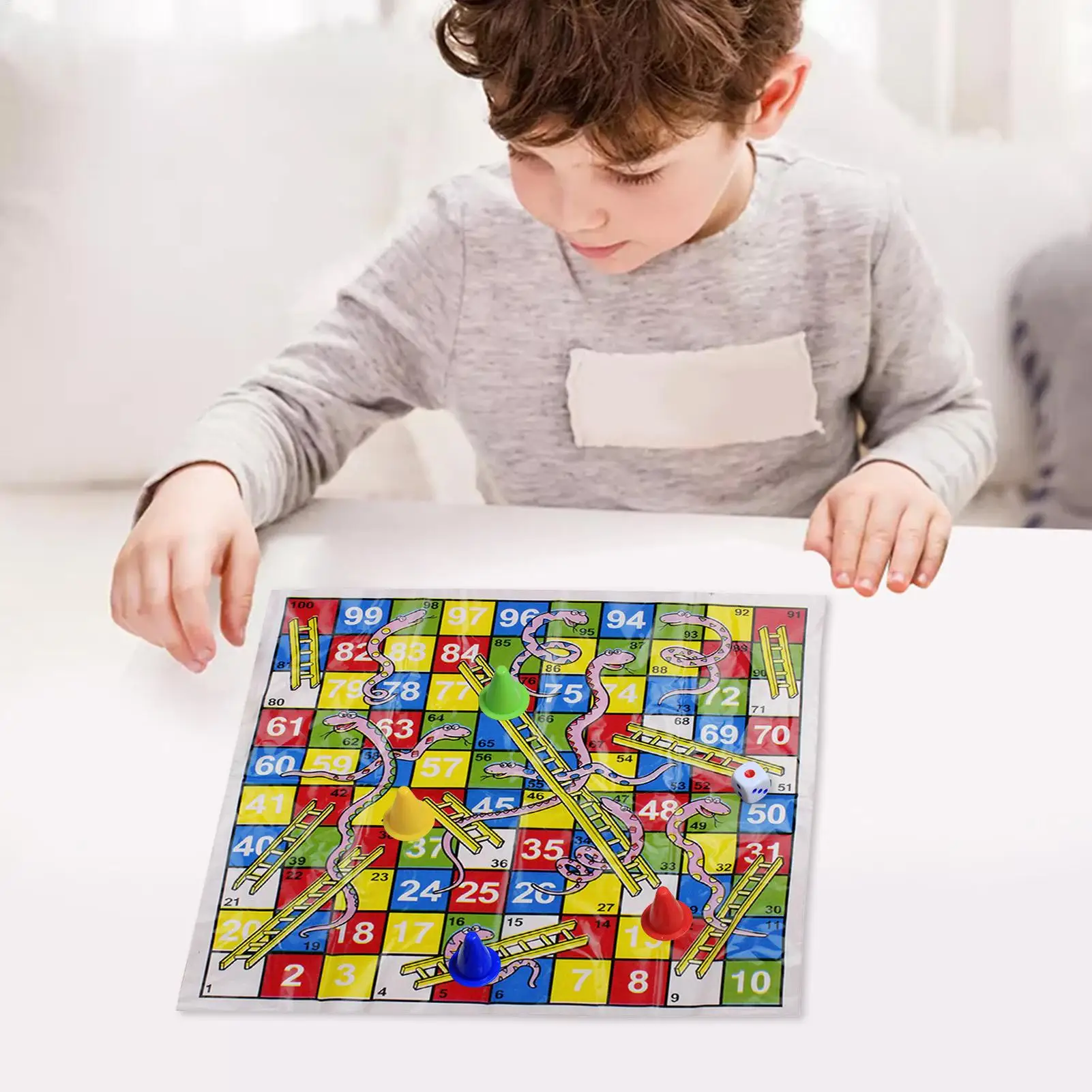 Snake Game Folding Travel Board Game Portable Chess Compact Design For Family Kids Parties Travel Activities