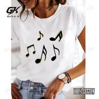 Love Heart Print Women's Summer T-shirt Girls' Round Neck Fun Y2K Harajuku Top T-shirt Women's 90s Casual Fashion Cute T-shirt 2