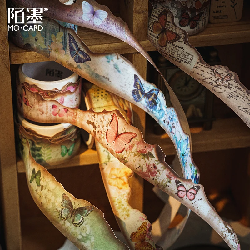 

6PCS/LOT Butterfly Contract series retro decorative paper masking washi tapes