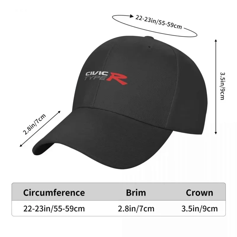 Civic Type R essential T-shirt baseball cap snap back hat Hip Hop New in rave hat for women 2024 men's 6