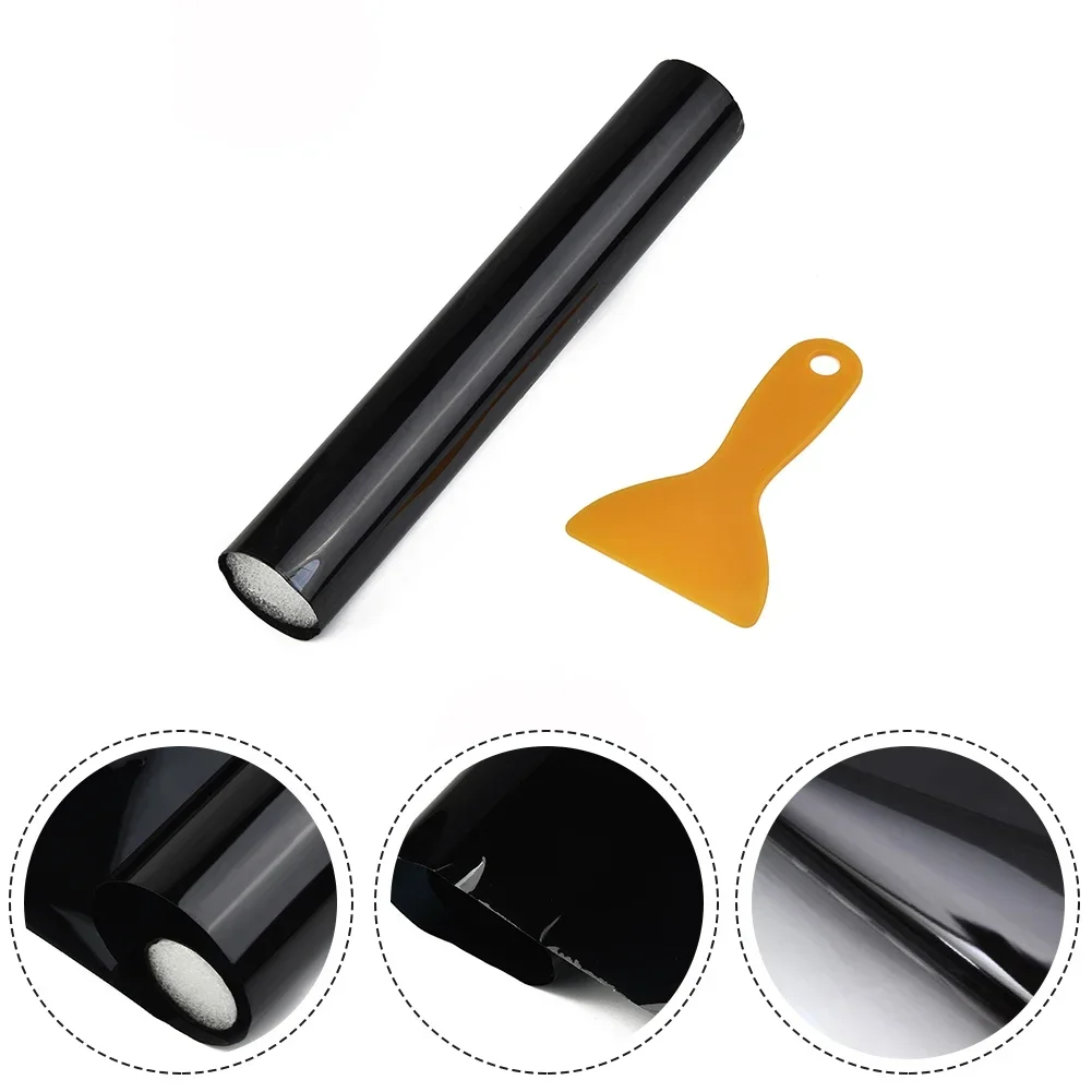 20cmx150cm Car Front Windscreens Black Transparents Solar Films Anti-UV Sun Shade Sun Visor Strips Tint Film Front Glass Parts