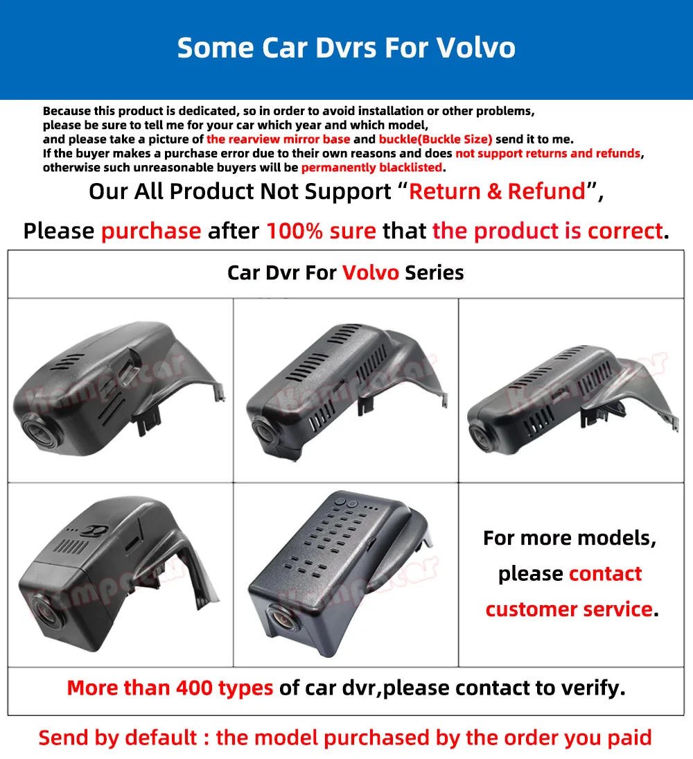 VLV23 1K 2K 4K Plug-and-Play Auto-Dashcam für Volvo XC40 Recharge Pure Electric B3 Mild Hybrid 2021 2022 2023 2024 – Detail 3