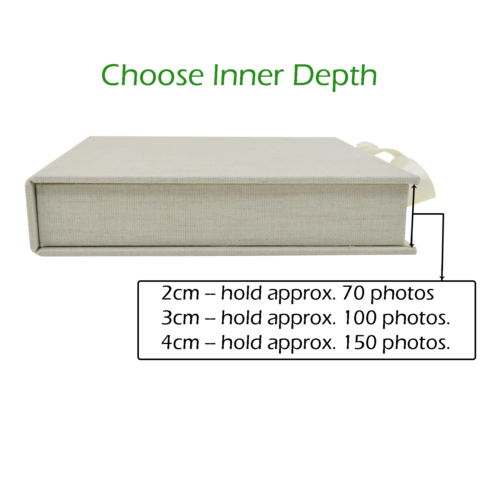 Linen Photo and USB Slot Box, Wedding Keepsake Box Packaging