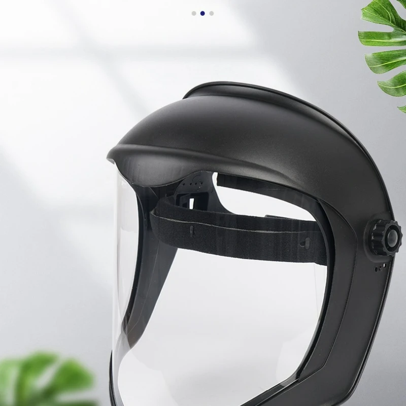Maschera protettiva trasparente integrale, antiappannamento, resistente agli urti, antispruzzo, ad alta definizione, antipolvere e resistente all'olio - immagine 5