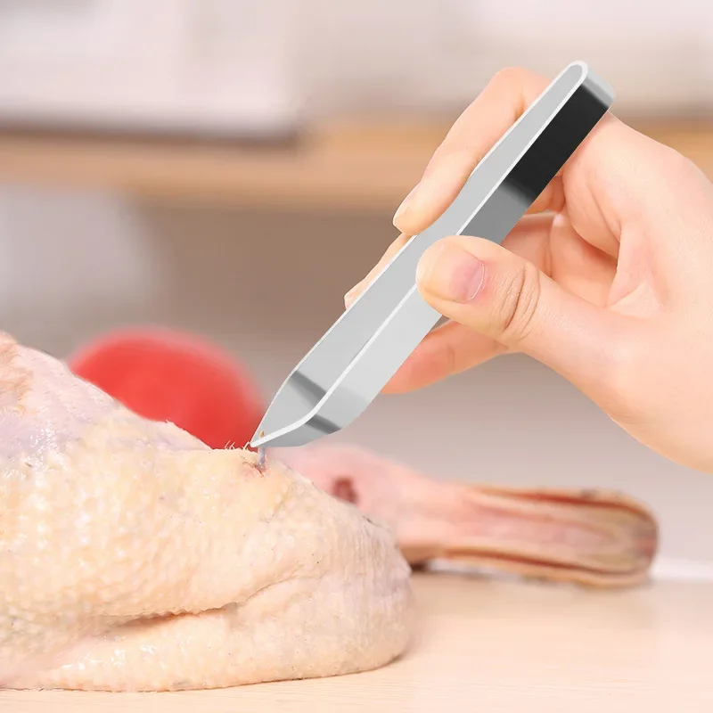 1 PC Stainless Steel Fish Bone Tweezers Pincer Clip Puller Remover Tongs Fish Bone Plucking Clamp Kitchen Gadgets Seafood Tools
