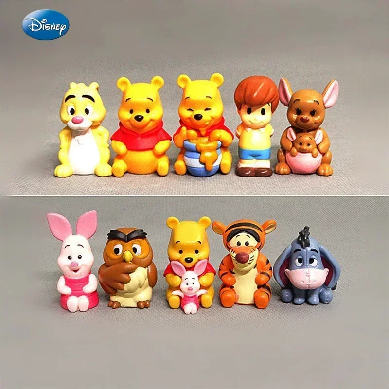

Disney 10 Winnie the Pooh Family Portrait Tigger Piggy Eeyore Figurine Doll Car Decoration Kawaii Accessories for car