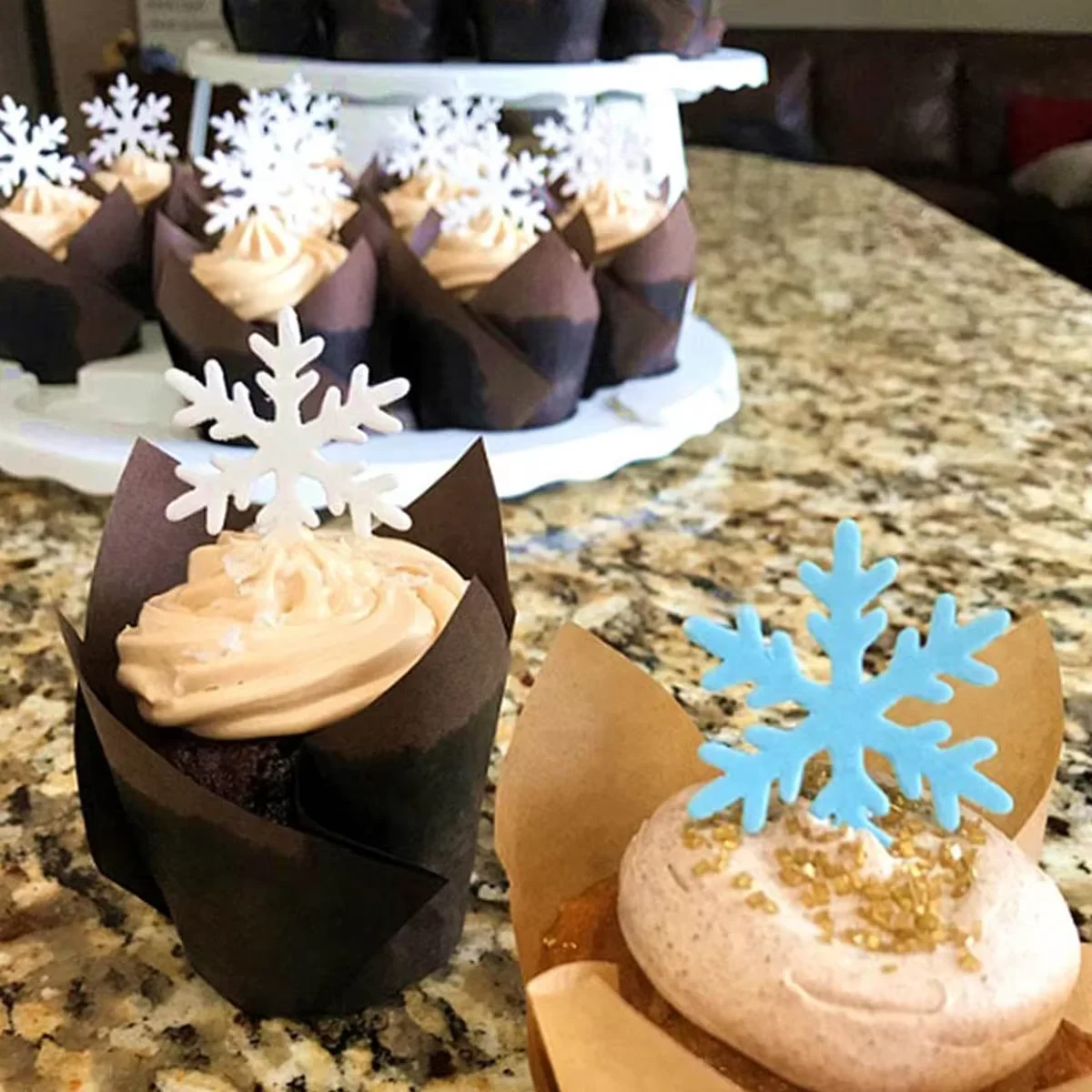 Copos De Nieve Comestibles Para Tartas – Decoración Frozen Invierno – 100% Comestible – Hecho En Alemania