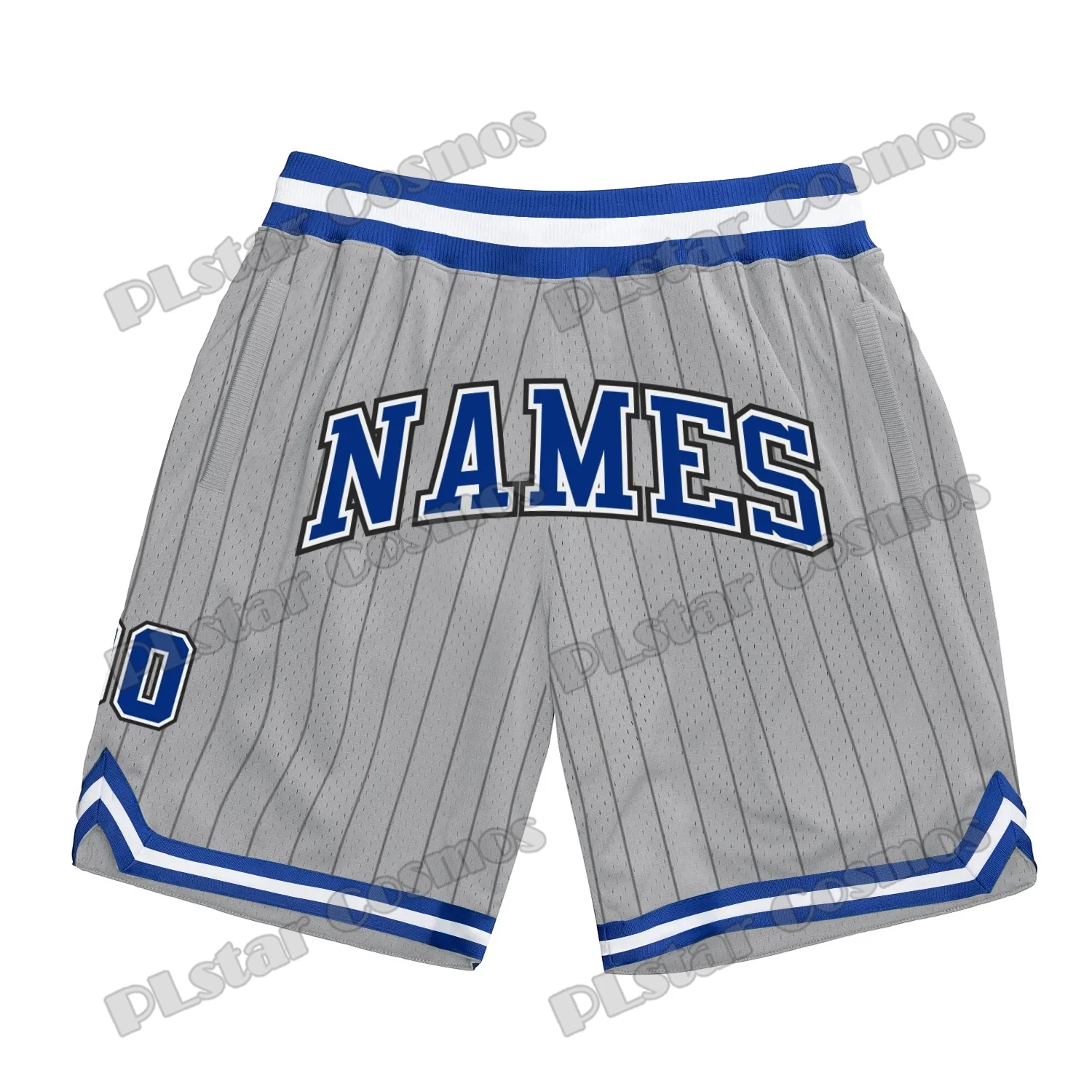 Custom Name and Number White Pink-Light Blue Basketball Shorts 3D Printed Men Youth Summer breathable mesh Sports Shorts LQD05 2