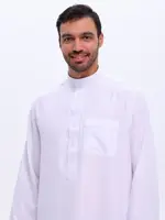 White Thobes Man Muslim Dress Islam Clothing Saudi Arabic Robe Jubba Thobe Eid Djellaba Long Sleeve Traditional Daffah Dishdasha