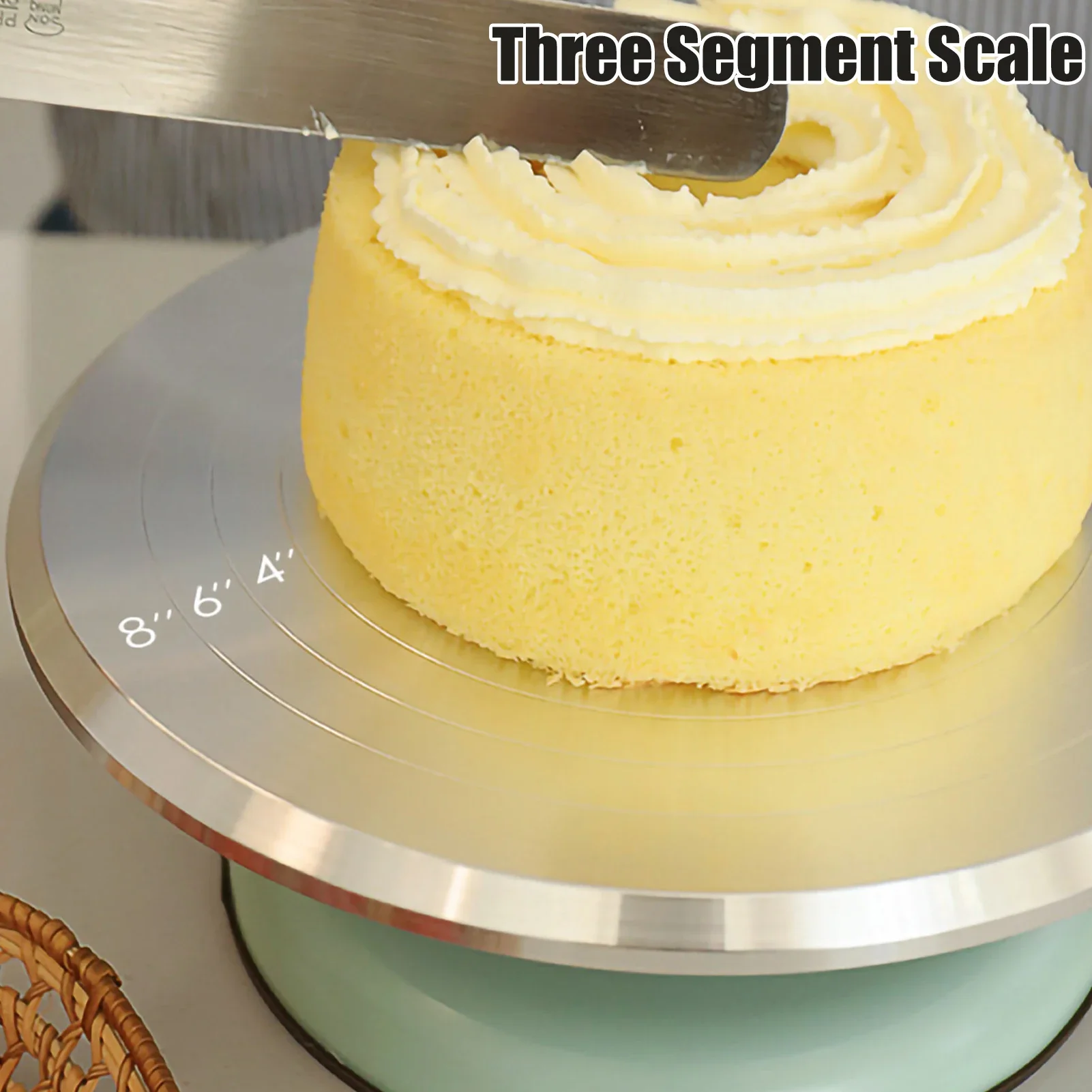 Description Picture 4 of itemCake Turntable Cake Decorating Table Household Baking Tools Decorating Turntable 10 Inch/12 Inch Aluminum Alloy