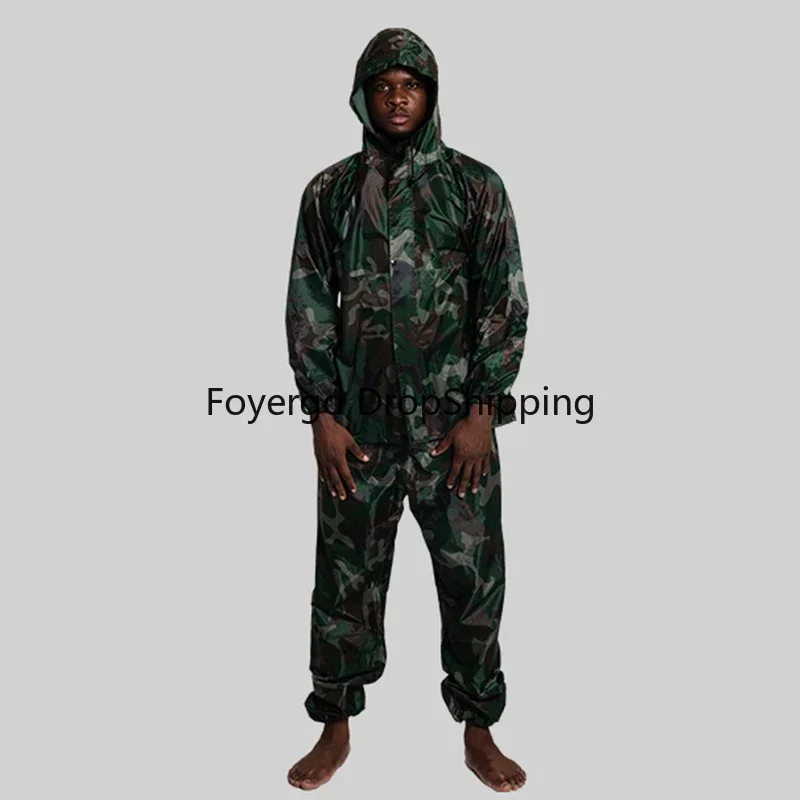 Cycling Waterproof Motorcycle Raincoat Jumpsuit Biker Men's Raincoat Poncho Suit