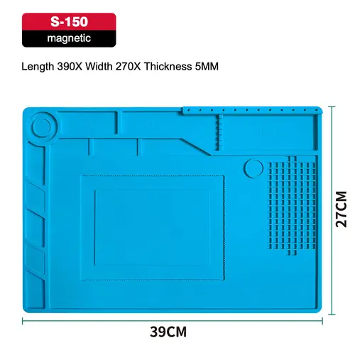 Silicone Soldering Pad Desk Platform Mat for Welding Station Iron Phone PC Repair Magnetic Heat Insulation No Lead S-160 - Image 11