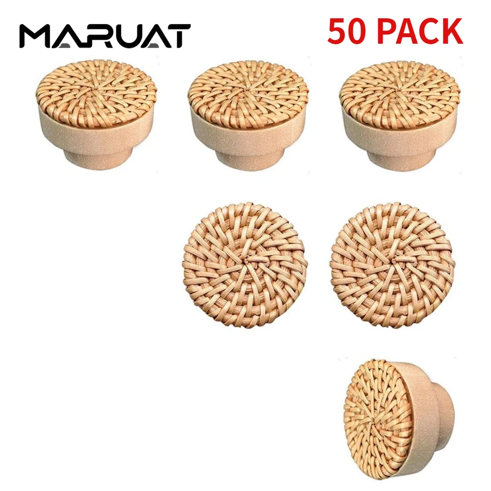 Boho Rattan Dresser Knobs for Girls Kitchen Knobs and Pulls