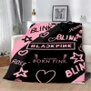 Korean Group Printed Blanket for Bed Sofa Blackpinks and Armchair Picnic Blankets Warm Comfortable Blanket Home Travel Birthday 3