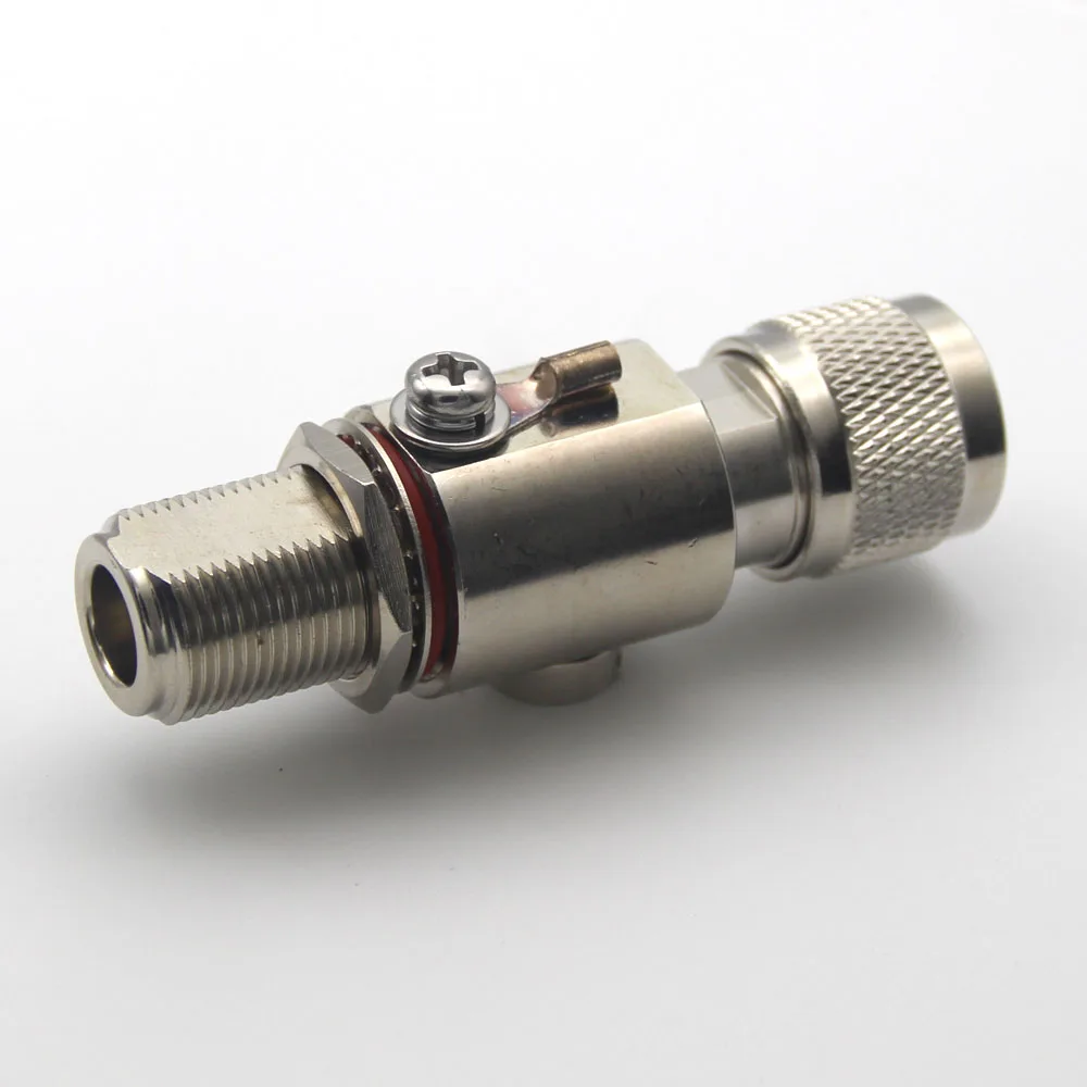 N Coaxial Lightning Arrestor Surge Protector N Type Male to Female Gas Discharge Protection for HAM CB Radio WLAN WiFi 50ohm