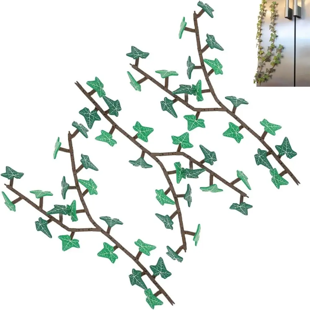 Green Plastic Ivy Fridge Magnets with Articulating Stems