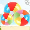 6PCS Inflatable Beach Ball Rainbow Color Pool Party Favors Summer Water Toy Pvc Inflatable Beach Ball Multicolored Beach Toy 1