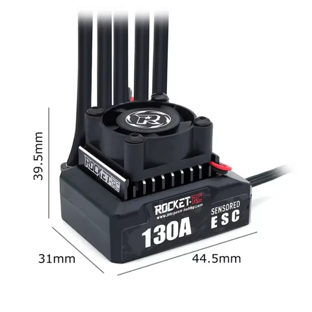 ESC Brushless ROCKET-RC 130A avec Capteur pour Voiture RC 1/10