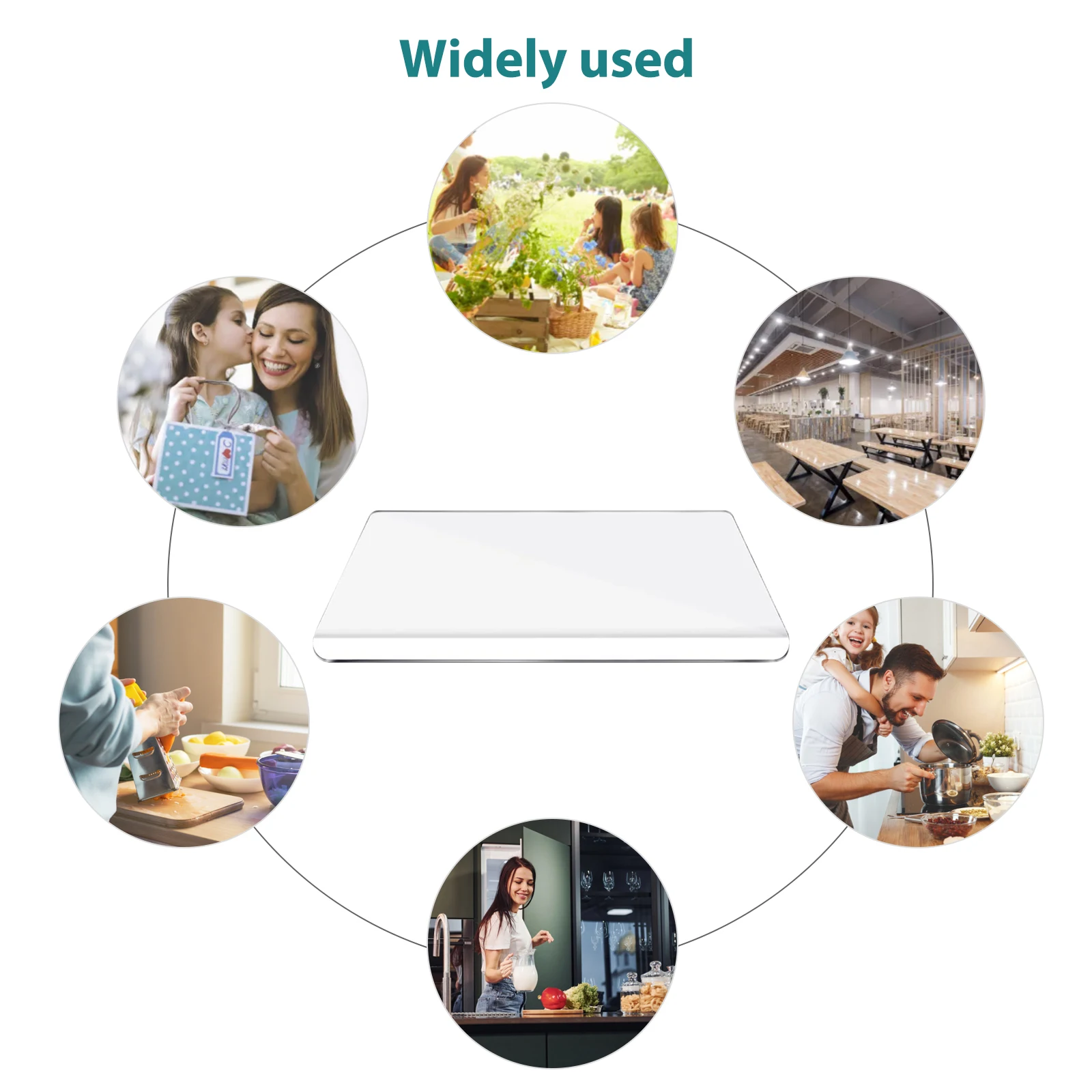 Rectangle Food Processing Board Acrylic Transparent Vegetable Cutter Board  Non-stick Non-slip Easy To Clean Kitchen Accessories