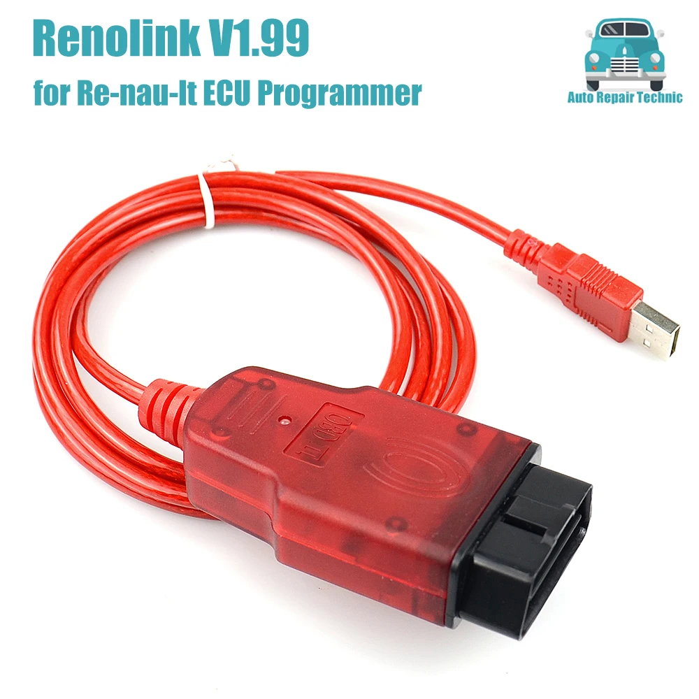 

Newest Renolink V1.99 OBD2 Diagnostic Cable for Re-nau-lt ECU Programmer Key Coding Airbag Reset ECM Programming Support English