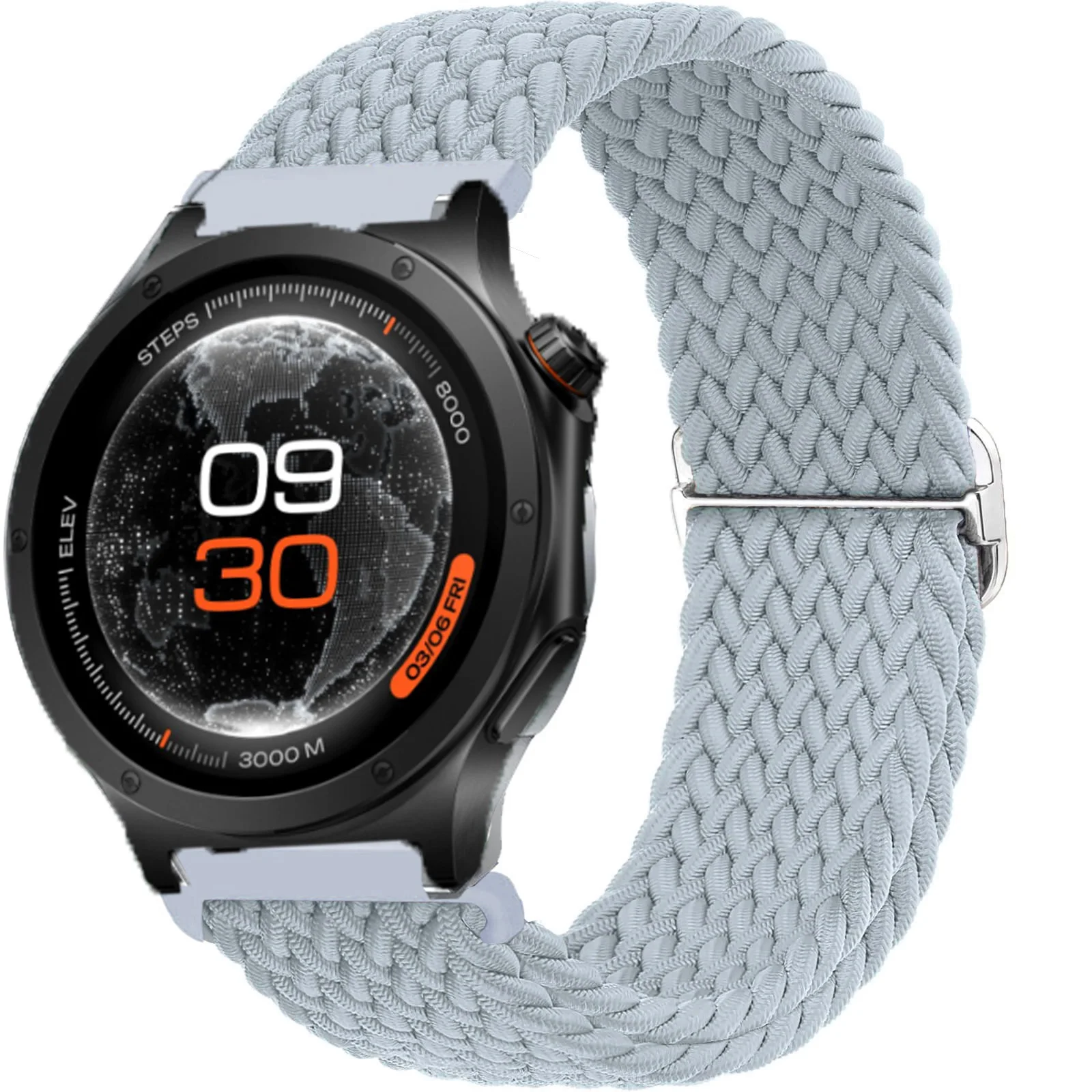 22mm Sport Nylon Braided Bracelet Smartwatch Strap Accessories