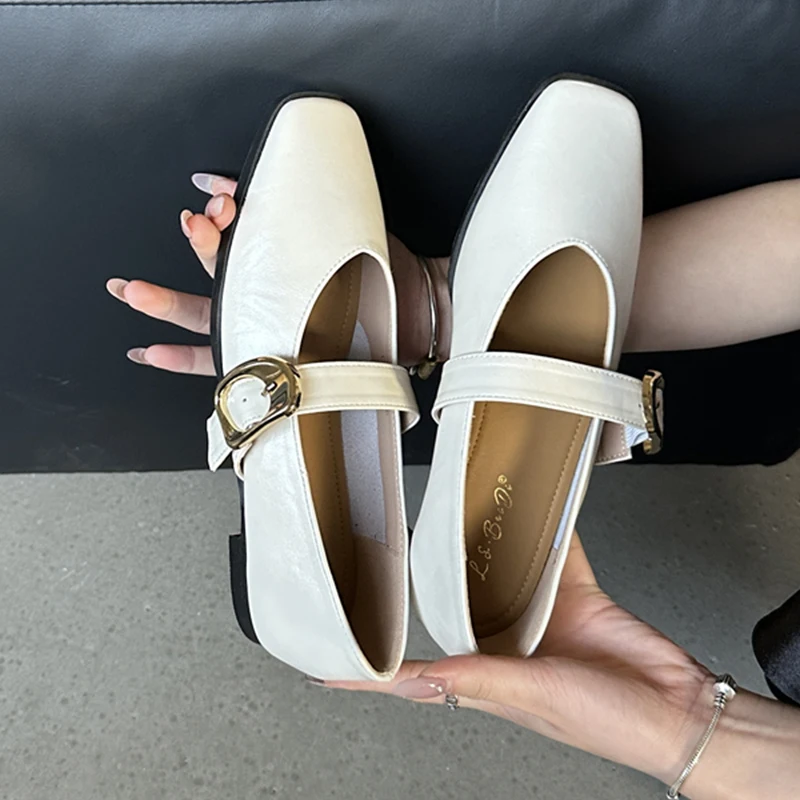 ZOOKERLIN Spring Autumn New Home Women Slippers Genuine Leather Shoes For Women Clogs Outdoor Non-slip Slides Flat Shoes Buckles