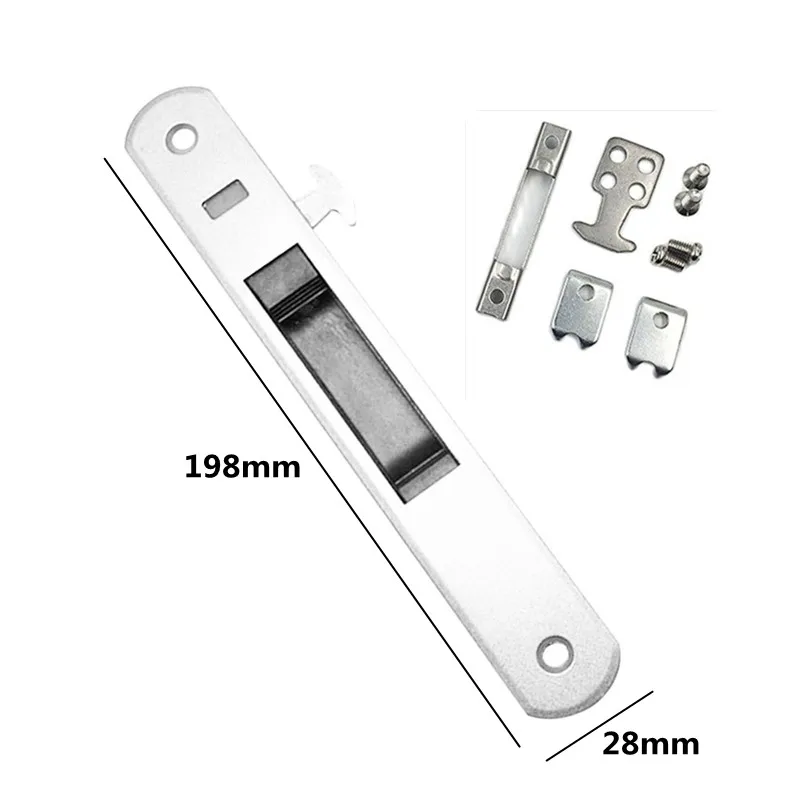 Maniglia Per Porta Scorrevole AMIG In Alluminio | Design Rettangolare, Bianco, 198x25x40mm, Con Viti