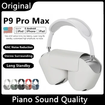 P9 Pro Max Sem Fio Bluetooth Fones De Ouvido Com Microfone, Auscultadores Com Cancelamento De Ruído, Fones De Som Estéreo, Esportes Gaming Headphone, Atualização