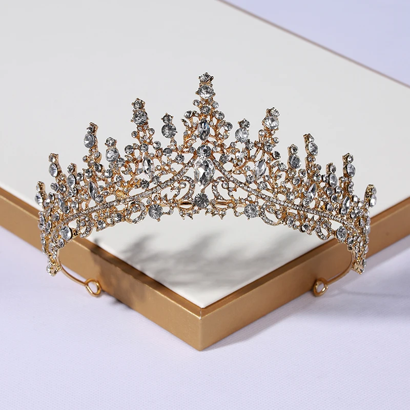 Bride Crown Headwear Female Crystal Rhinestone Wedding Alloy Accessories Jewelry Birthday Little Princess Student Adult Gi hair headdress bridal headwear hair band crown jewelry accessories