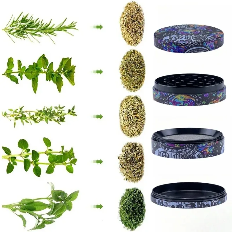 1.6/2/2.5 Inch Astronaut Herb Grinder 4-layer Manual Tobacco Grinder Zinc Alloy Cigarette Cigar Grass Mills Smoking Accessories