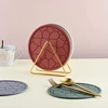 Gold Triangle Heat Resistant Storage Rack Dishwasher Safe Bamboo Mat Organizer Base Layer Shelf Space Saving Kitchen Tool 4