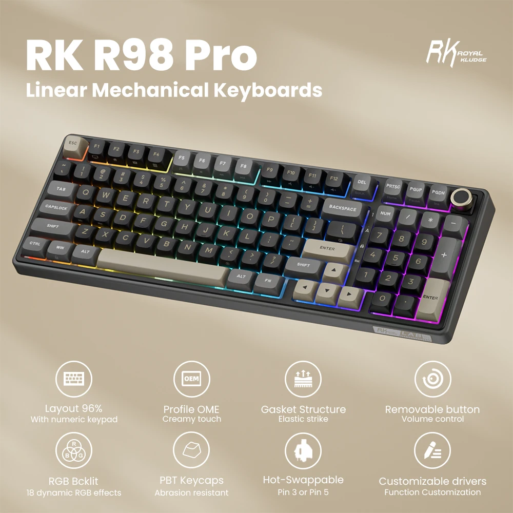 RK Gasket Wired Mechanical Keyboards Main View