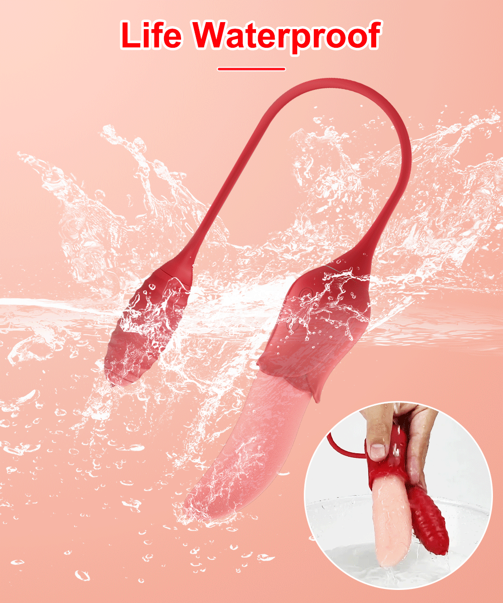 Rose Tongue Licking Sucker Vibrator For Women Nipple Clit Stimulator Love Egg Dildo Vibrating Massager Female Adult Sex Toys