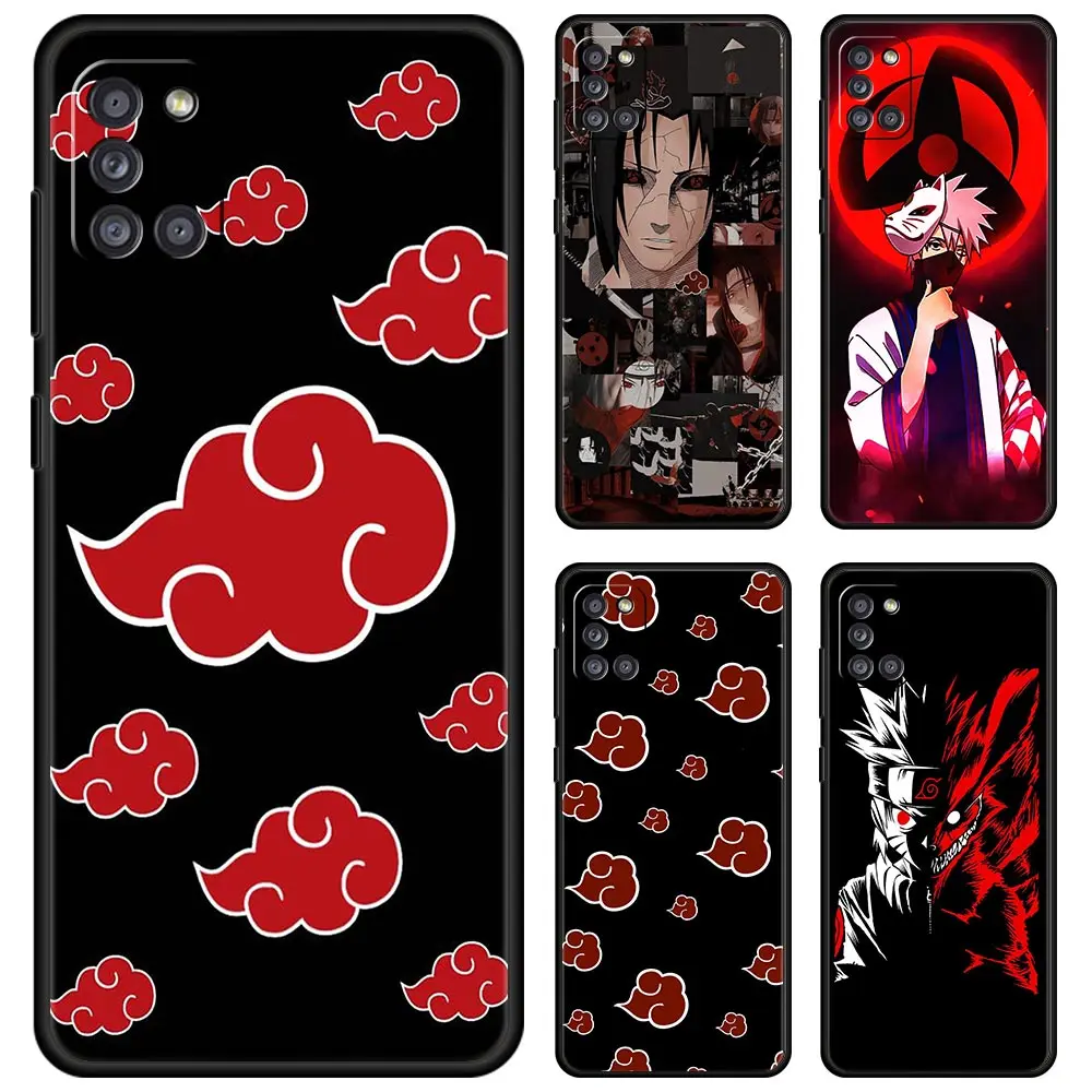 Аниме Чехол Akatsuki Naruto для телефона Samsung Galaxy A51 A52 A50 A71 A72 A21s A10 A70 A30 A31 A20e A20s A10s мягкий