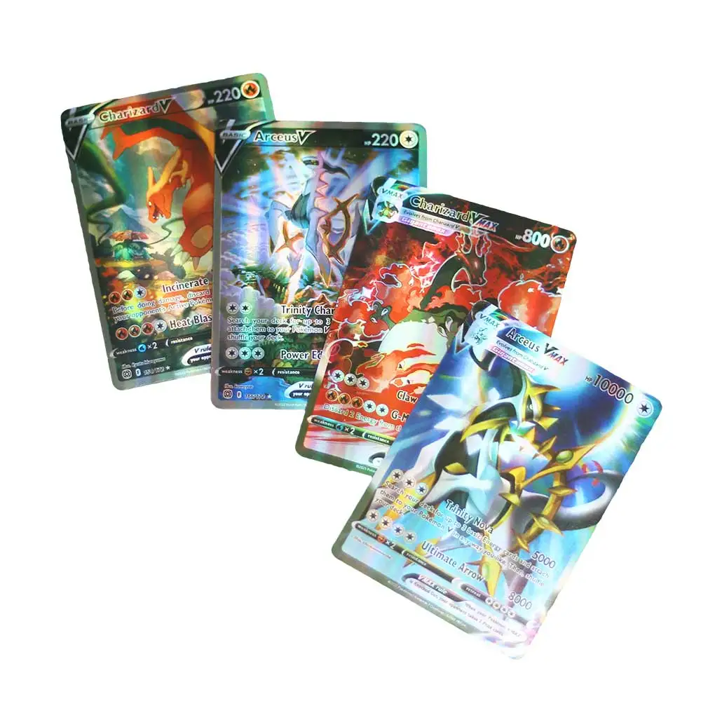 Holographic Pokemon Cards Vstar Vmax GX in English Letter with Rainbow  Arceus Shiny Charizard Kids Gift ASTROS Brillantes|Game Collection Cards| -  AliExpress