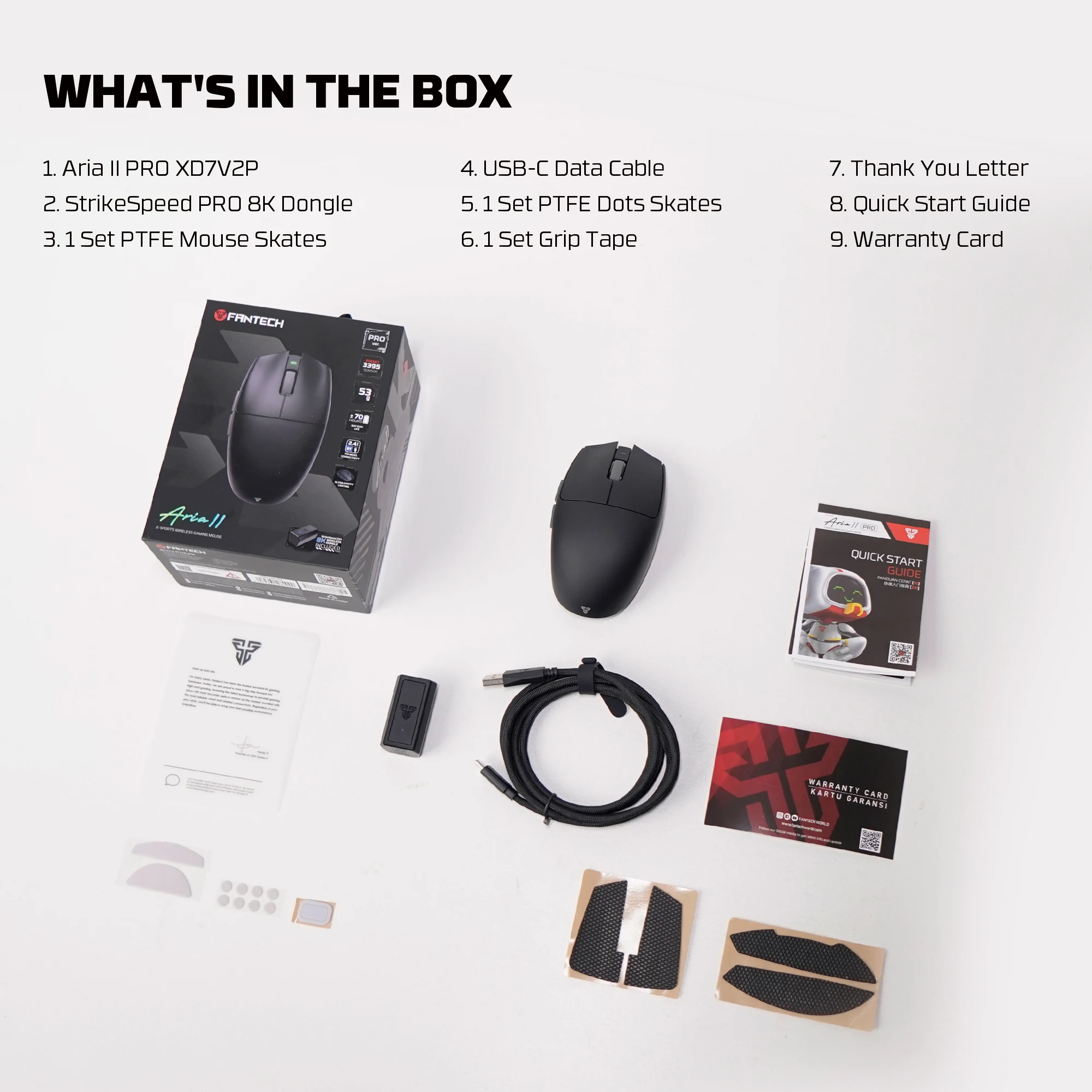 FANTECH Aria Ⅱ Pro FANTECH Aria II / XD7v2 PRO Three Mode 8k Mouse – mechkeysshop