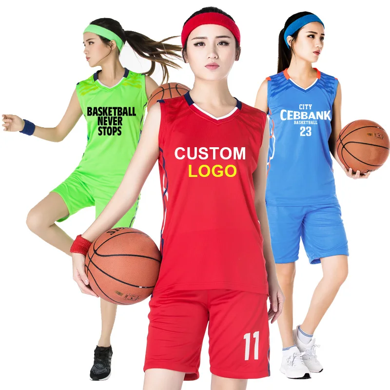 100% Polyester Girls Basketball Jerseys Professional Women Basketball Uniforms Breathable Female Shirts basketball jerseys,men sport tees