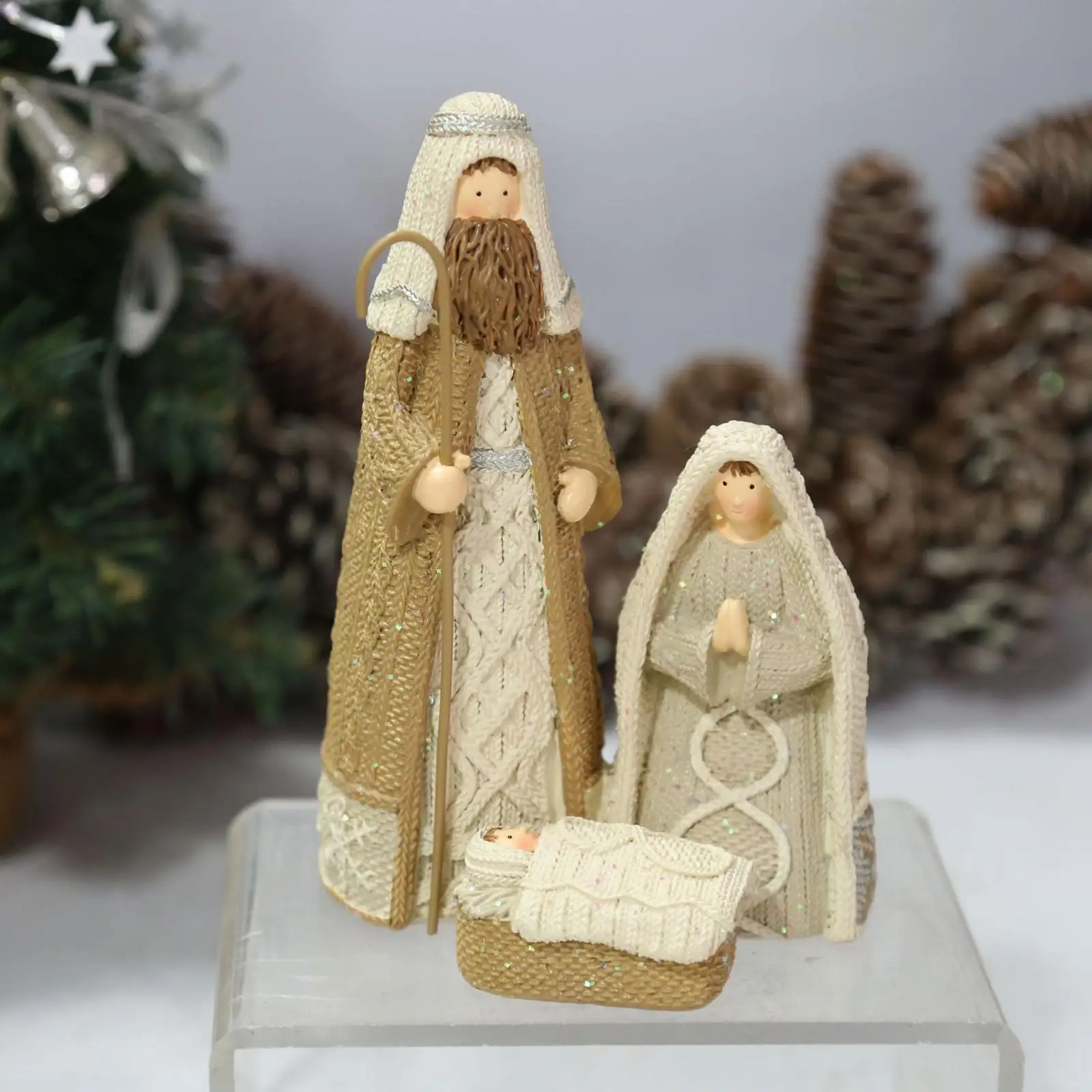 Figurines De La Nativité En Résine De Noël Sainte Famille Cadeaux Artisanaux Religieux Figurines Décoratives De La Nativité Décorations Religieuses En Résine Figurines De La Nativité Debout Figurines
