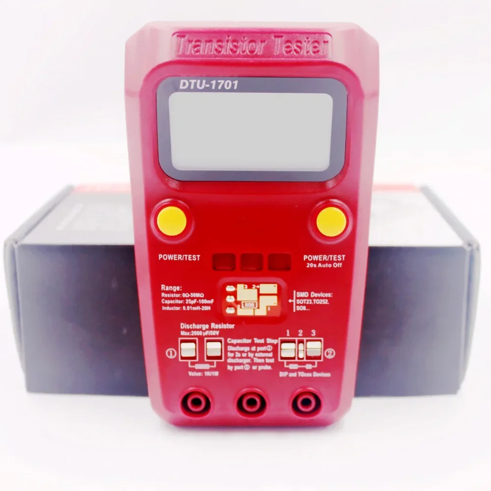 DTU1701 transistor tester MOSFET triode LCR inductance resistance capacitance SCR ESR meter SMD multifunction tester digital multimeter transistor tester multimeter tester analog multimeter capacitance tester