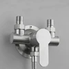 Stainless Steel Shower Faucet Hot And Cold Water Mixer G1/2inch Wall Mounted Metal Handle Shower Faucet Water Valve Faucet 1