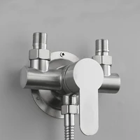 Stainless Steel Shower Faucet Hot And Cold Water Mixer G1/2inch Wall Mounted Metal Handle Shower Faucet Water Valve Faucet 1
