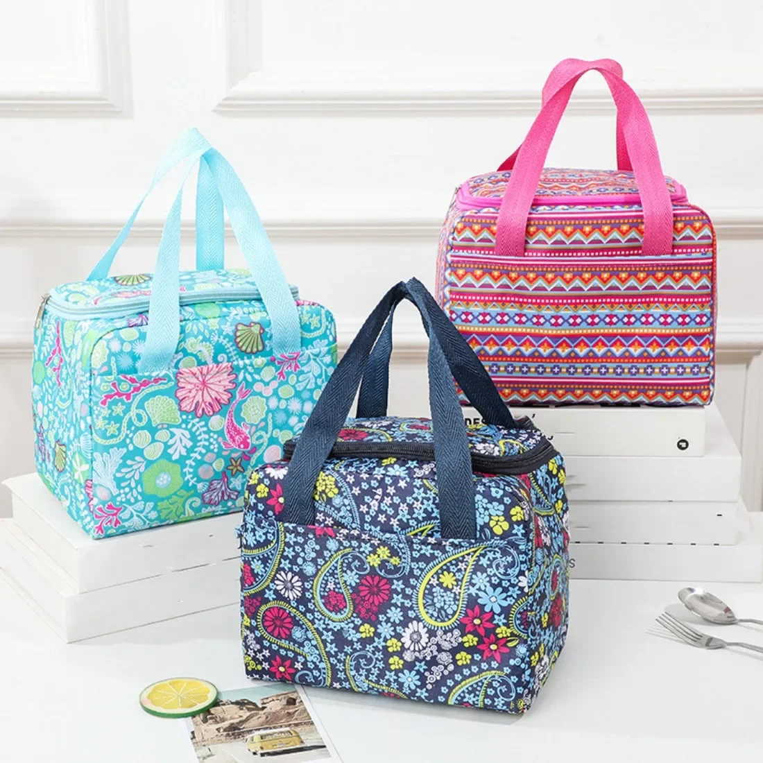 

Lunch Bag Tote Portable Insulated Box Oxford cloth Thermal Cold Food Container School Picnic Women Kids Travel Lunchbox KeepWarm