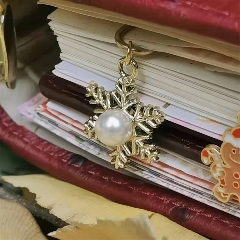 INS 눈송이 모양 종이 클립 귀여운 북마크 인스 스타일 책 장식 노트북 플래너 액세서리