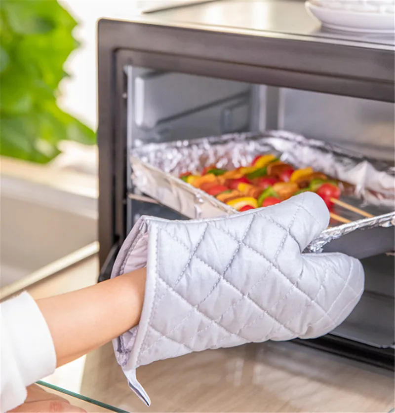 Heat Resistant Household Gloves BBQ Microwave Oven Baking GlovesTemperature Hot Insulation  Kitchen High oven gloves  mitts