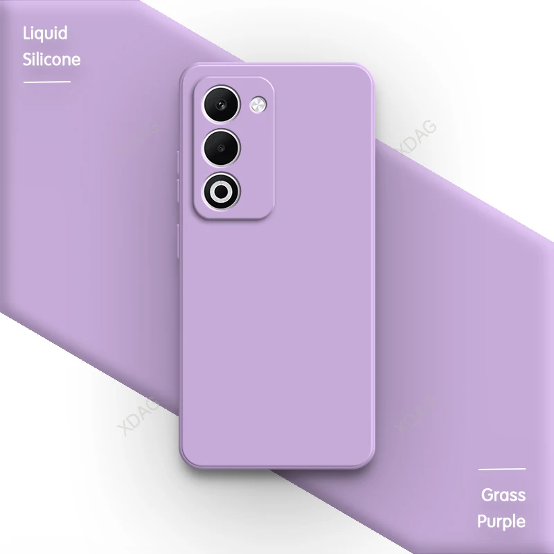 Candy Color Liquid Silicone Shockproof Phone Case with Lens Protection